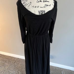 Modcloth Black Pullover Midi Dress